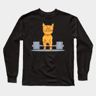 WORKOUT: Cat Deadlift Long Sleeve T-Shirt